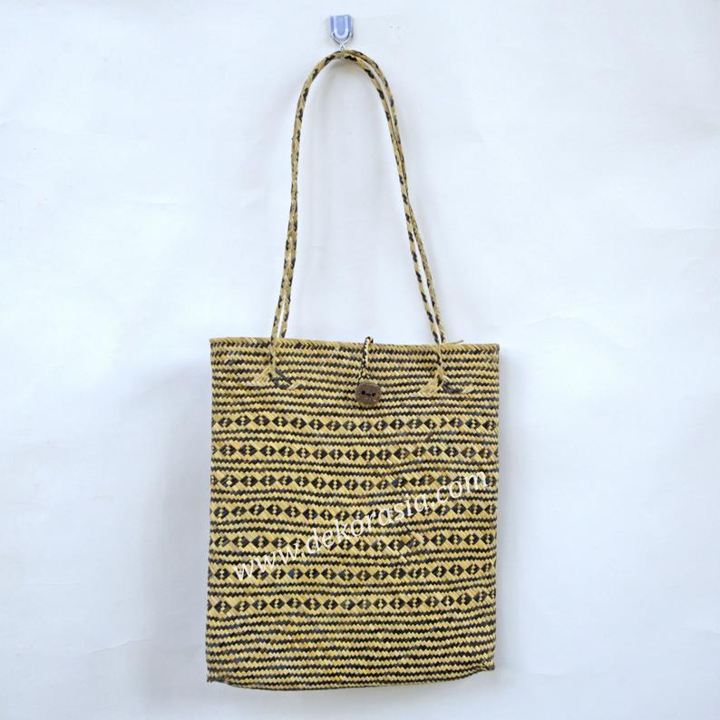 Women Natural Woven Bag Medium Hand Bag - Ethnic Tribal - Type H | Woven Bag | Free Shipping